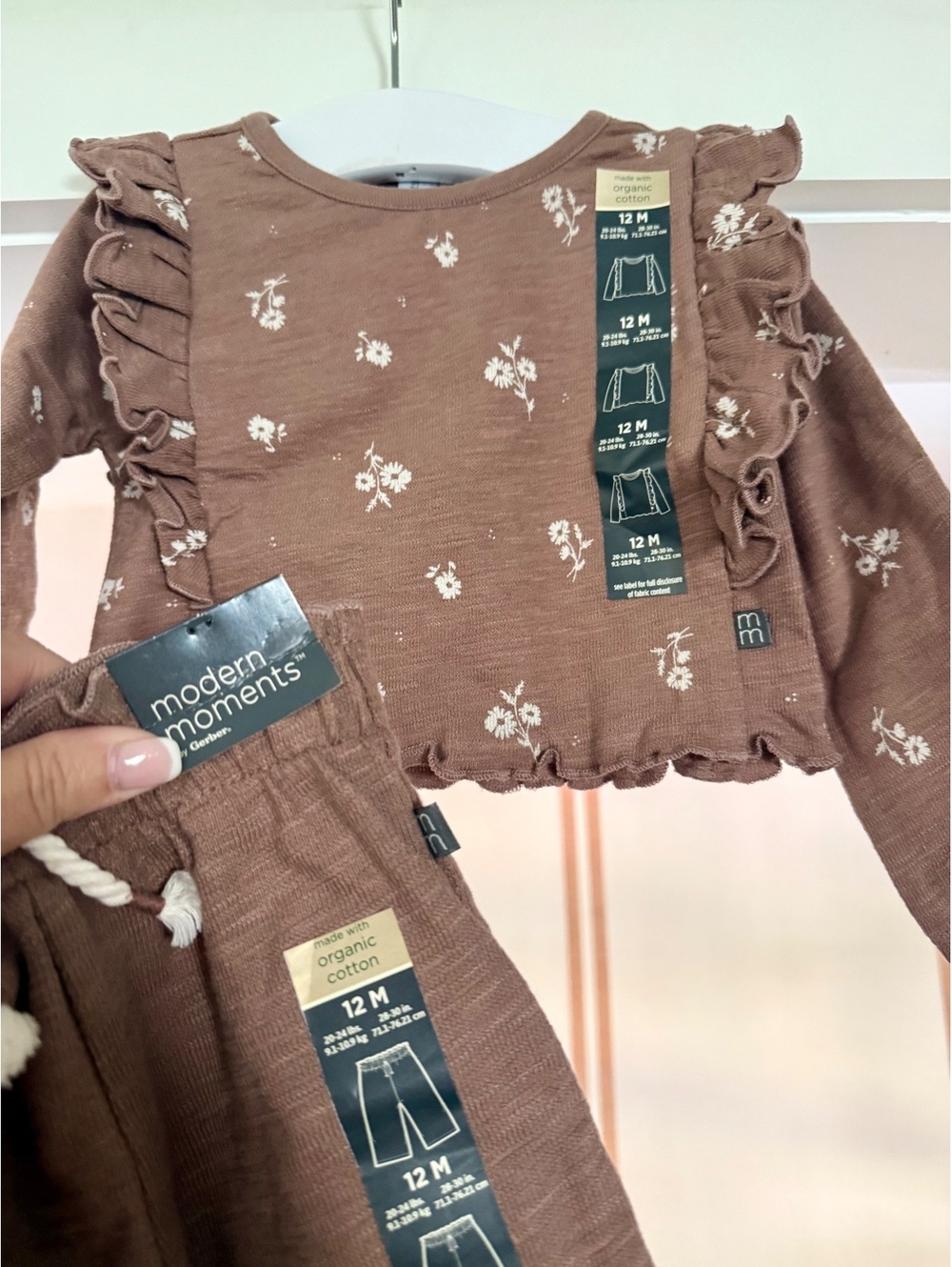 Modern Moments Floral Set Sz 12 Months NWT